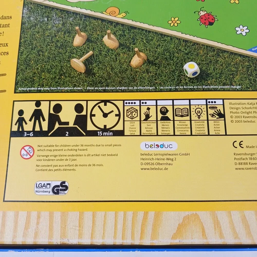 Vtg Shoe Scramble Game Ravensburger Lg Wood Gameboard & Pieces Toni Centipede
